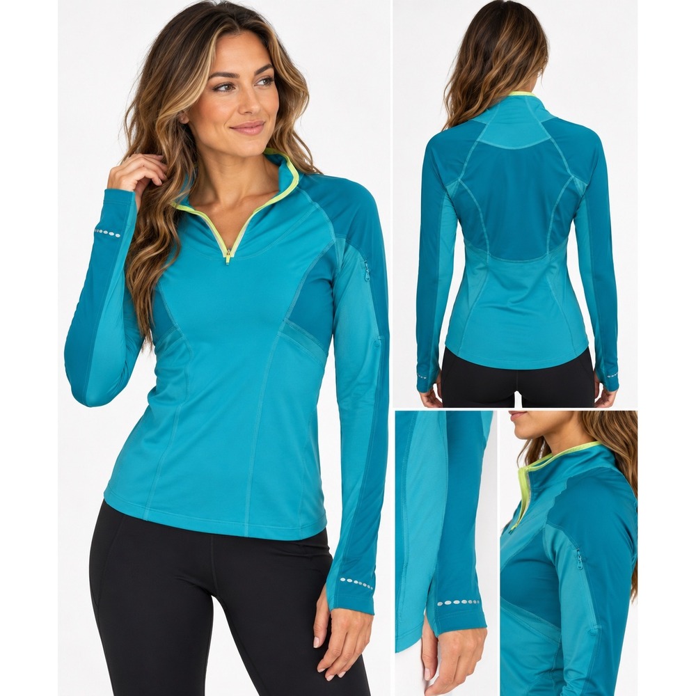 Lululemon Trail Bound 1/2 Zip Pullover Women's 4 Blue Tropics Teal Running